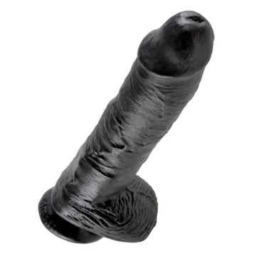 King Cock - 10" Cock with Balls - Black Dildos & Dongs My Amazing Fantasy